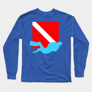 Diver Down Flag Long Sleeve T-Shirt